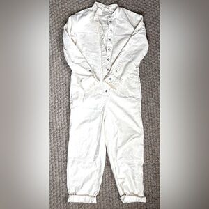 Everlane long sleeve white jumpsuit